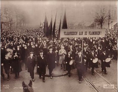 106552 großes Original Propagandafoto "Volksabstimmung in Antwerpen" 1. Weltkrieg