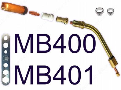 MB400 MB401 Ergoplus400 TBI411 M8 1,0mm Reparaturset MIG/ MAG Brennerhals 9Teile