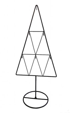 Kleiner Metall Tannenbaum mit 6 Haken - 61 cm - Deko Ständer für Weihnachtsschmuck