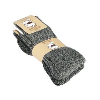 UNISEX Norweger Grobstrick-Socke aus Wolle Softbund Socke Stümpfe Wintersocken