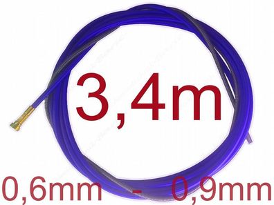 Drahtspirale Drahtseele Drahtführung Führungsspirale Blau 3m MIG/ MAG 0,6-0,9 mm