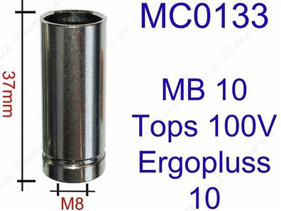 Gasdüse Gasdüsen Zylindrisch MIG/ MAG Brenner MB10, Plus10, SP10, TOPS100V MC0133