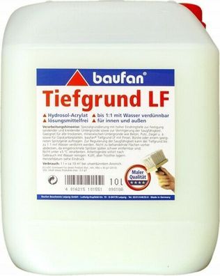 Baufan® Tiefgrund LF 10 l Kunstharz-Dispersion 1:1 verdünnbar Grundierung