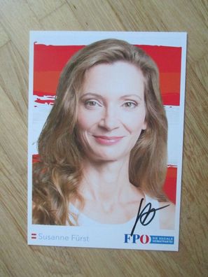 Österreich FPÖ Politikerin Dr. Susanne Fürst - handsigniertes Autogramm!!