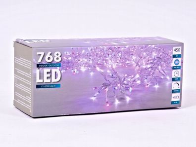 Cluster Light - 768 LED Lichterkette - Farbe: pink/ blau - 450 cm
