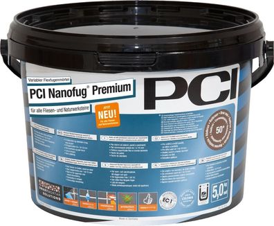PCI Nanofug Premium 3 x 5 kg in 28 Farben Flexfugenmörtel für Fliesen & Naturstein