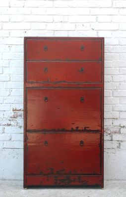 China Schuhschrank 4 Faecher Pappel Farbe Tabak