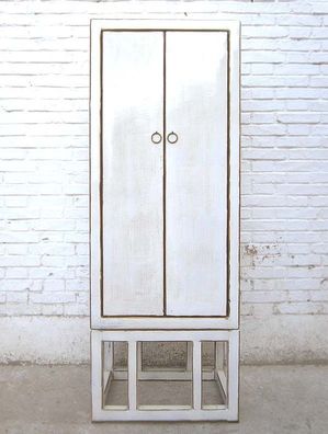 Asien halbhoher Schrank weisser Lack Pinienholz by Luxurypark