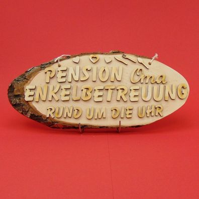 Geschenk für Oma Pension Enkelbetreuung rund um die Uhr, Holz Baumscheibe