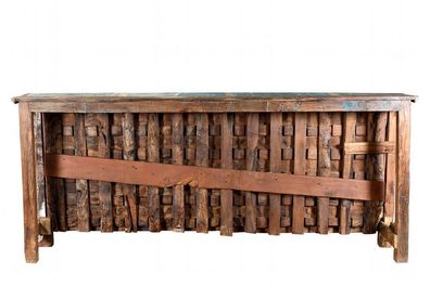 Indien extrem breite Konsole Sideboard Bar Theke aus beschnitztem Deck