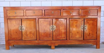 China 200cm breites Sideboard Anrichte mit fuenf Schueben und Tueren H