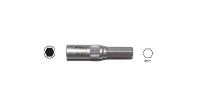 Bit Sechskant Stecknuss SW 5,0 x Schaft 4mm , S2-Stahl