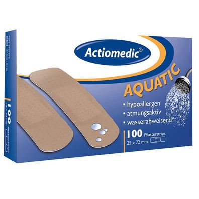 Actiomedic® Aquatic Pflasterstrips 25 x 72 mm Pack à 100 Stu?ck