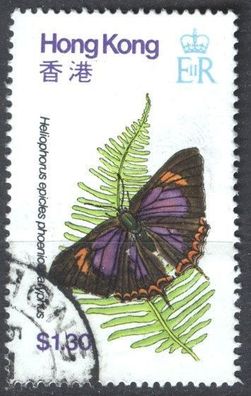 Hongkong Mi 355 gest Schmetterling mot1390