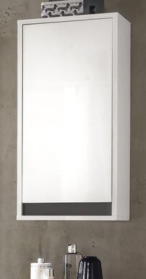 Badezimmer Hängeschrank Sol in weiß Hochglanz 35 x 73 cm