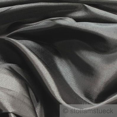 Stoff Polyester Kleidertaft grau Taft dezenter Glanz silbrig