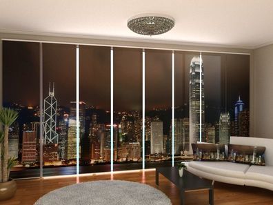 Fotogardine Hong Kong Schiebevorhang Schiebegardine Gardine mit Foto auf Maß