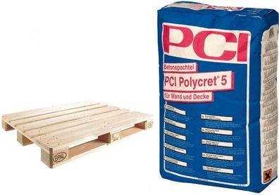 PCI Polycret® 5 32 x 25 kg Beton-Spachtel für Wand und Decke für innen und außen