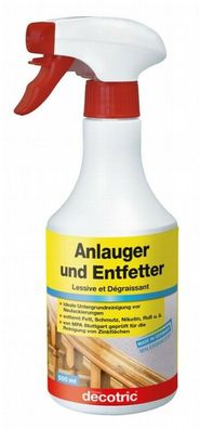 Decotric® Anlauger und Entfetter - Spray 0,5 L Entfernt Fett, Schmutz, Nikotin