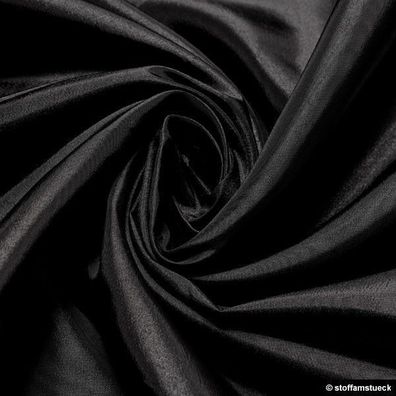 Stoff Polyester Kleidertaft schwarz Taft dezenter Glanz Kleidertaft