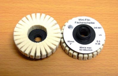 Mini - Polierscheibe 50mm flexibel, stehende Lamellen