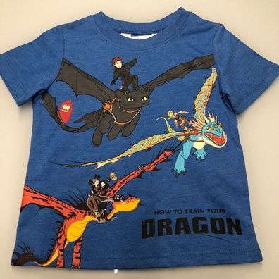 Jungen T-Shirt Kurzarmshirt Kurzarm Original Dragon 100% Baumwolle Gr. 92, 98/104