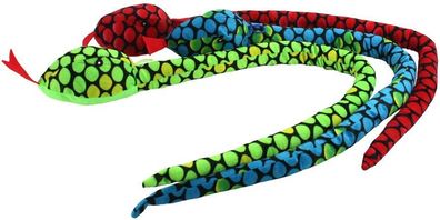 Kuschelige Schlange 100 cm Plüsch Stofftier - farbig sortiert - NEU