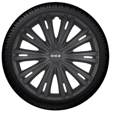 Radblenden Radkappen Giga black 15 Zoll schwarz Radzierblende