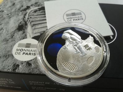 Original 10 euro 2019 PP Silber Frankreich 50 Jahre Mondlandung Neil Armstrong