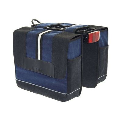 Gepäckträgertasche Gepäcktasche Fahrradtasche Canvas blau Set 2x10L = 20L