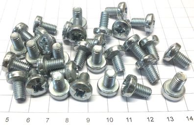 M6 x 10 mm verzinkt Innensechskant Schrauben 8 Senkkopfschrauben