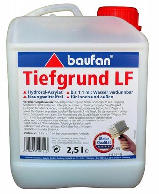 Baufan® Tiefgrund LF 2,5 l Kunstharz-Dispersion 1:1 verdünnbar Grundierung