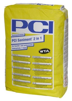 PCI Saniment 2 in 1 25 kg Sanierputz nach WTA Sulfatbeständig Putz 1-lagig