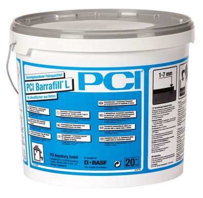 PCI Barrafill L 20 kg Dunkelgrau Zementgebundener Feinspachtel für Wandflächen