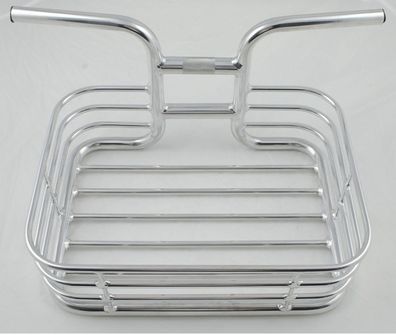 Fahrradlenkerkorb Bike Porter Fahrradlenker Fahrradkorb Basket silber poliert
