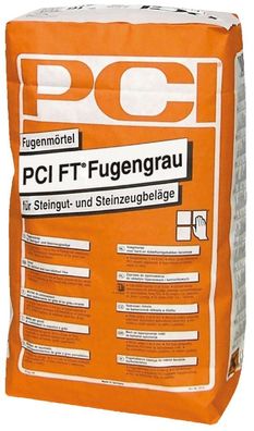 PCI FT Fugengrau 25 kg Hellgrau Fugen-Moertel, Fugenmasse für Fliesen & Mosaik