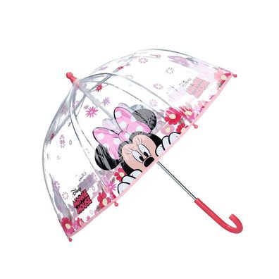 Stockschirm Minnie | in pink & transparent | Minnie Maus | Kinder Regenschirm
