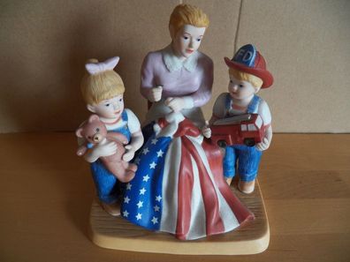 Figur Mutter mit zwei Kindern "Sweet Land Of Liberty" von Home Interiors ca. 17 cm