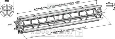 Flachstabwalze 312-401-1040 Arbeitsbreite 1000