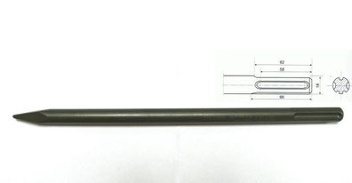 SDS Max - Spitzmeißel 400mm , CrV-Stahl , Rennsteig