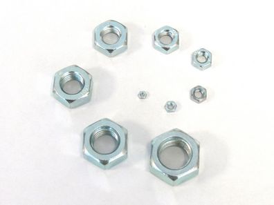 Sechskantmuttern M2,5 verzinkt , DIN 934-8