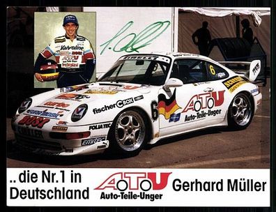 Gerhard Müller Autogrammkarte Original Signiert Motorsport + G 7666