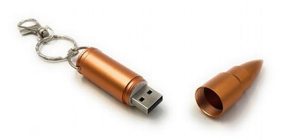 Patrone Munition in golden aus Metall Funny USB Stick div Kapazitäten