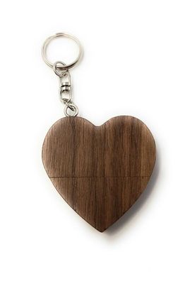 Herz aus Holz Dunkel Liebe Funny USB Stick div Kapazitäten