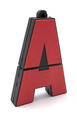 Buchstabe A Type Schriftzeichen schwarz rot Funny USB Stick div Kapazitäten