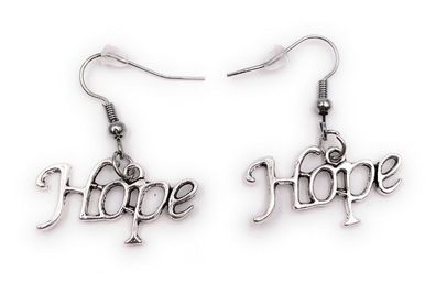 Ohrringe Paar Hope Hoffnung Ohrring aus Metall Ohrschmuck