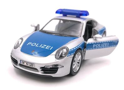 Mercedes Benz 911 Carrera Polizei Modellauto mit Wunschkennzeichen Maßstab 1:34