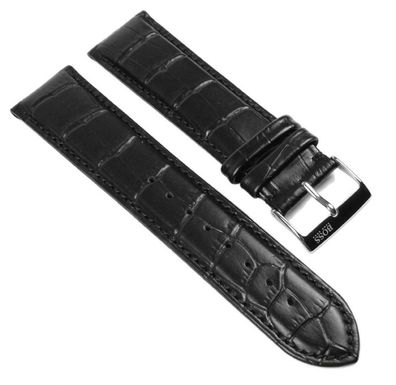 Hugo Boss Uhrenarmband Leder schwarz 22mm 1512429 1512708 1512780