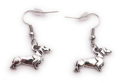 Ohrringe Paar Dackel Hund Haustier Ohrring aus Metall Ohrschmuck