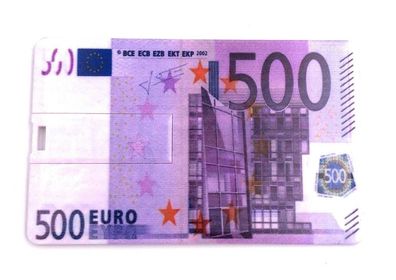 500 Geldschein Schein Banknote Checkkarte Funny USB Stick div Kapazitäten